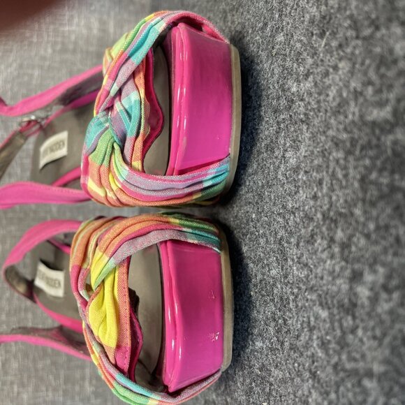 Woman's pink strappy Steve Madden high heals P-CINDY 6.5 - Picture 11 of 16